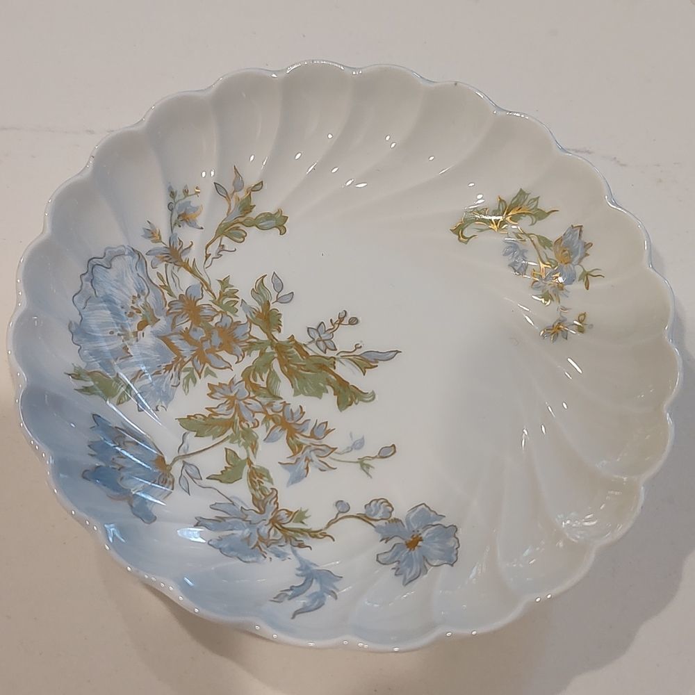 Haviland Limoges Small Bowl Plate Margaux Pattern Vintage French Gold Accent